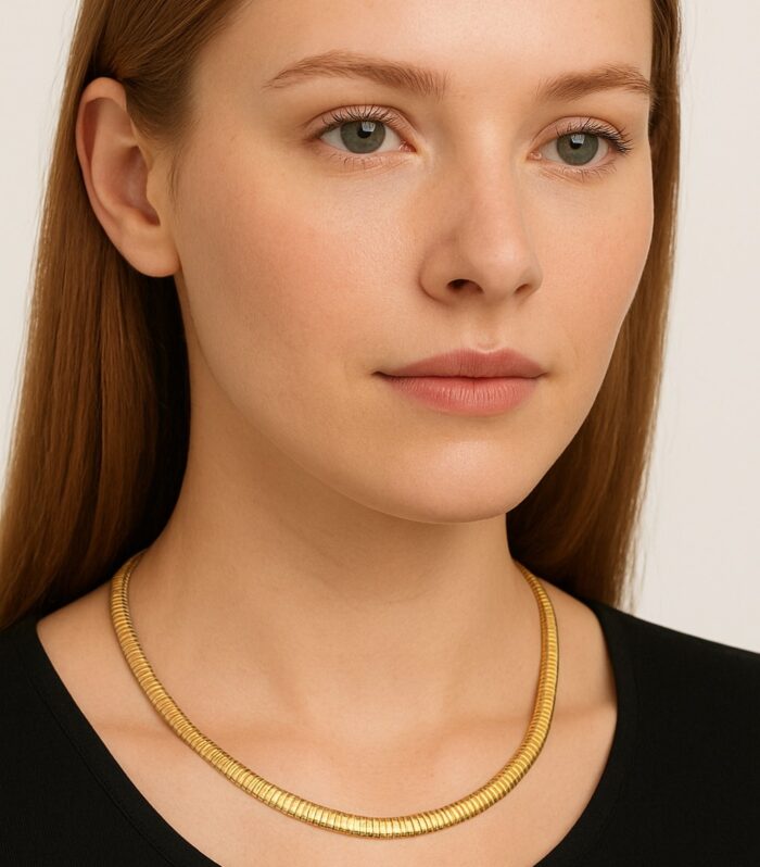 Classic Gold-Plated Choker Necklace